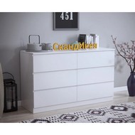 Комод Коневик (Konevik) 6 ящиков 120х72 см (белый)