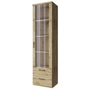 Шкаф с витриной 1V2S Дурсет (DOORSET) (дуб наварра)