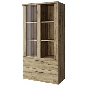 Шкаф с витриной 1V2S3N Дурсет (DOORSET) (дуб наварра)