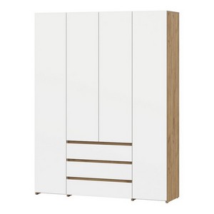 Шкаф четырехстворчатый Некст 1 (дуб золотистый, белый)