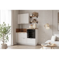 Кухонный гарнитур Ежевика 1500 (белый софт матовый)