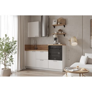 Кухонный гарнитур 1800 вариант 2 Лизет (белый софт матовый)