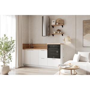 Кухонный гарнитур 1950 вариант 6 Лизет (белый софт матовый)