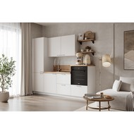 Кухонный гарнитур 2400 вариант 7 Лизет (белый софт матовый)