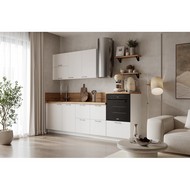 Кухонный гарнитур 2550 вариант 2 Лизет (белый софт матовый)