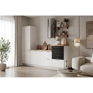 Кухонный гарнитур 2550 вариант 9 Лизет (белый софт матовый)