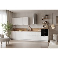 Кухонный гарнитур 3600 вариант 2 Лизет (белый софт матовый)