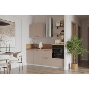 Кухонный гарнитур 2100 вариант 2 Лизет (крем)