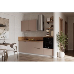 Кухонный гарнитур 2400 вариант 2 Лизет (крем)