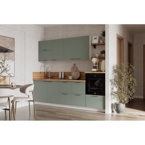 Кухонный гарнитур 2550 Олива эмаль вариант 4