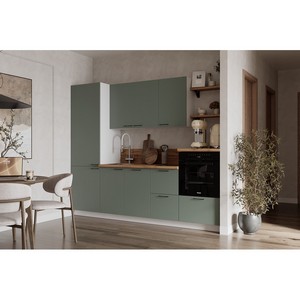 Кухонный гарнитур 2550 Олива эмаль вариант 7