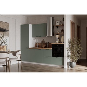 Кухонный гарнитур 2550 Олива эмаль вариант 8