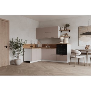 Кухонный гарнитур угловой 1500х2100 Магнолия ПВХ