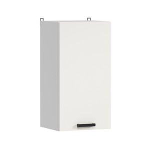 Шкаф навесной Аленушка В 400 Лаванда Молочный, скоба черный