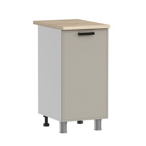 Шкаф напольный Аленушка Н 400 Магнолия Керамика, скоба черный