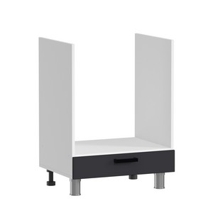 Шкаф под духовку Аленушка НД 600 Лотос Сталь, скоба антрацит