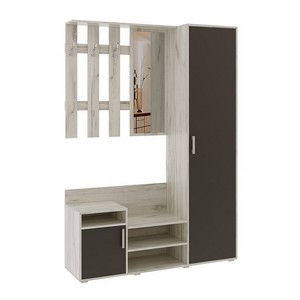 Прихожая Визит (графит, дуб крафт белый)