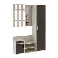 Прихожая Визит (графит, дуб крафт белый)