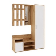 Прихожая Визит (белый глянец холодный, дуб крафт)