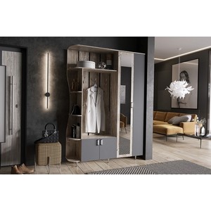 Прихожая Лика - 1 1,5м (дуб юкон, графит)