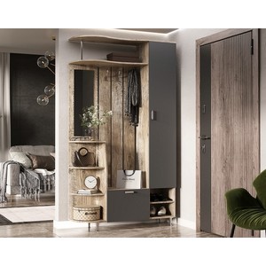Прихожая Лика - 2 1,2м (дуб юкон, графит)