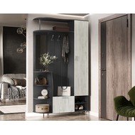 Прихожая Лика - 2 1,2м (графит, дуб крафт белый)