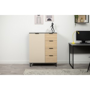 Комод Марвэл 16.234.01 (темно-серый, сатин, плэйн)