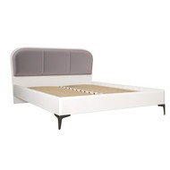 Кровать двуспальная с ортопедическим основанием Валенсия 11.36.02 (белый шагрень, велутто)