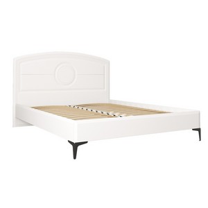 Кровать двуспальная с ортопедическим основанием Валенсия 11.36.01 (белый шагрень)