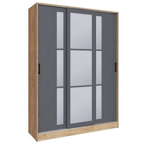 Шкаф-купе Стиль-2 160 (дуб крафт золотой, графит серый)