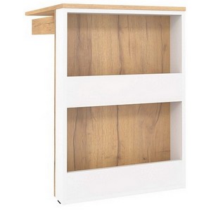 Стол приставной угловой Лойс 86 (дуб золотистый/белый)