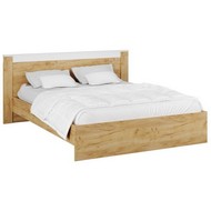 Кровать с настилом ДСП Адель 140х200 (белый/дуб крафт)