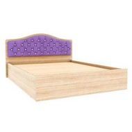 Кровать с настилом ДСП Дели 160х200 (дуб сонома/сирень)