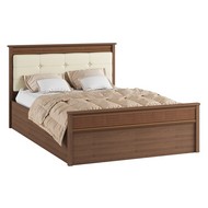 Кровать с настилом ЛДСП Ливорно ЛКР-1 140х200 (орех)