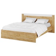 Кровать с ортопедическим основанием Адель 140х200 (белый/дуб крафт)