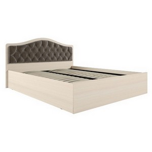 Кровать с ортопедическим основанием Дели 160х200 (дуб молочный/шоколад)