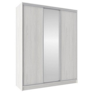 Шкаф-купе 3-х дверный с зеркалом 1800 Домашний (ясень анкор светлый)