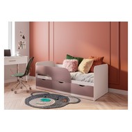 Кровать детская Стандарт КР-22  (белый, розовый)