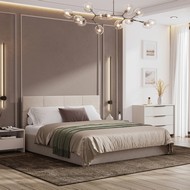 Двуспальная кровать с основанием №4 160х200 (бежевая)