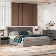 Двуспальная кровать с основанием №4 160х200 (серая)