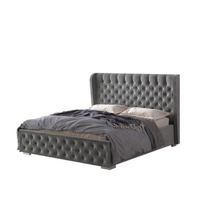 Кровать с реечным настилом Франческа КР-16 160х200, Графит