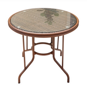 Стол круглый из искусственного ротанга D80 Бамбук (Bamboo)