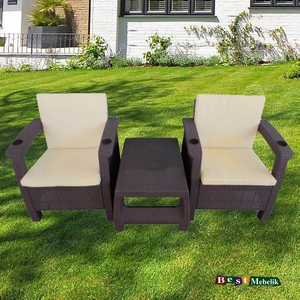    Yalta Premium Balcony Set Chocolate