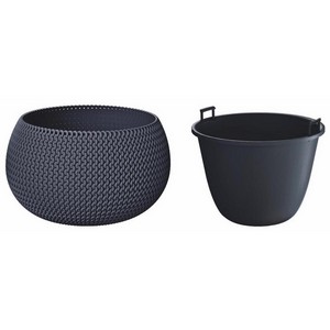 Кашпо для цветов Splofy Bowl DKSP370-S433 9 л (антрацит)