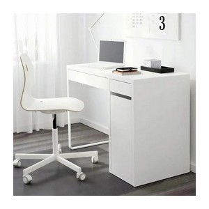 Стол письменный компьютерный Микка (Micke) с тумбой и 2 ящиками 105х75х50 см универсальный (белый)