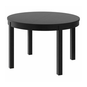 Стол обеденный раздвижной Бьюрста (Bjursta Ikea) 115-166 см (черный)