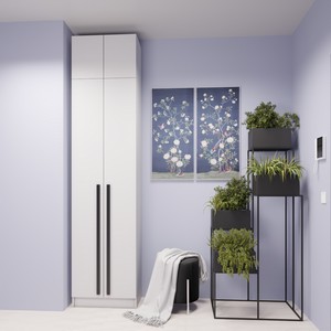 Шкаф Ш 600 с антресолью А 600 Бостон (белый)