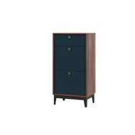 Комод КМ-4 BRASS (каштан арвадона, синий)