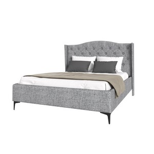 Кровать TANGO 140х200 рогожка (серый)