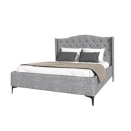 Кровать TANGO 140х200 рогожка (серый)